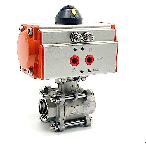Vanne à bille pneumatique Q611F-16P 1 pouce en inox 304 à double effet - 2