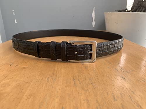 Genuine Alligator leather hornback back bone belts buckle for men, real crocodile skin Men's belts, strap width 1.37"3