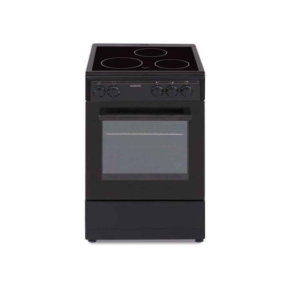 OCEANIC CV5050B8 Cuisiniere vitrocéramique 50x50 - Four convection naturelle - 48 L - Noir