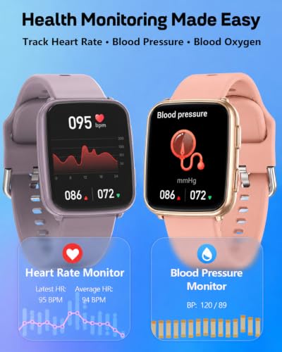 Image of MorePro Fitness Tracker with 24 /7 Heart Rate & Blood Pressure Monitor, Blood Oxygen & Sleep Tracker, Smart Watch with Step Calorie Counter, IP68 Waterproof Activity Tracker for Women Men Android iOS