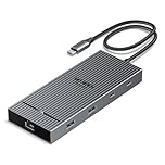 UGREEN Laptop Docking Station Dual Monitor, Revodok Pro 10-in-1 USB C Hub, Dual 4K@60Hz with 2 HDMI, 3x 10Gbps USB-A/C, 100W PD, Ethernet, SD/TF, Aluminum USB-C Dock for Dell, HP, ThinkPad Laptops
