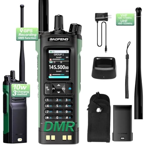 New BAOFENG DM32 Walkie Talkie DMR GPS 10W Programming Multi Band Wireless Copy Frequency Type-C UV32 Ham 2 Way Ra