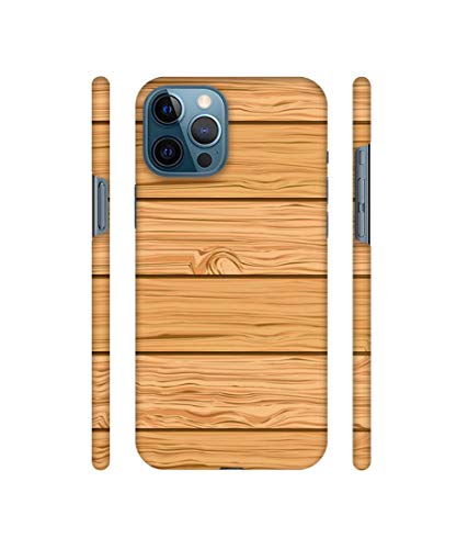 Image of Amazon Brand - Solimo Designer Wooden Texture Pattern 3D Printed Hard Back Case Mobile Cover for Apple iPhone 12 Pro Max