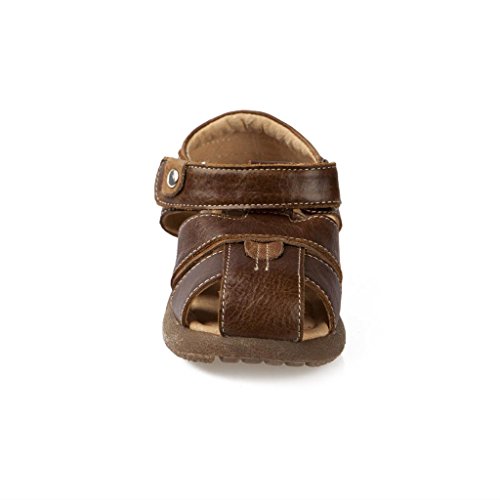 The Doll Maker Snap Closed-Toe Leather Sandal3