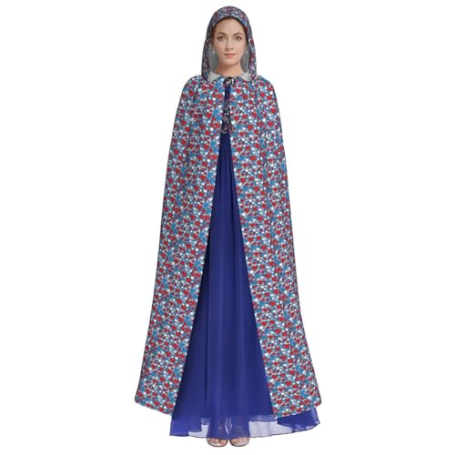 Cape à capuche pour costume de bal masqué avec motif cœur romantique - 2