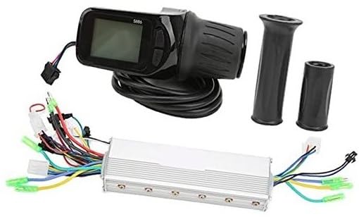 XEBRAD Controlador de Bicicleta eléctrica de 24 V/36 V/48 V y 350 W con Pantalla LCD, Controlador de Motor sin escobillas Controlador de Patinete eléctrico