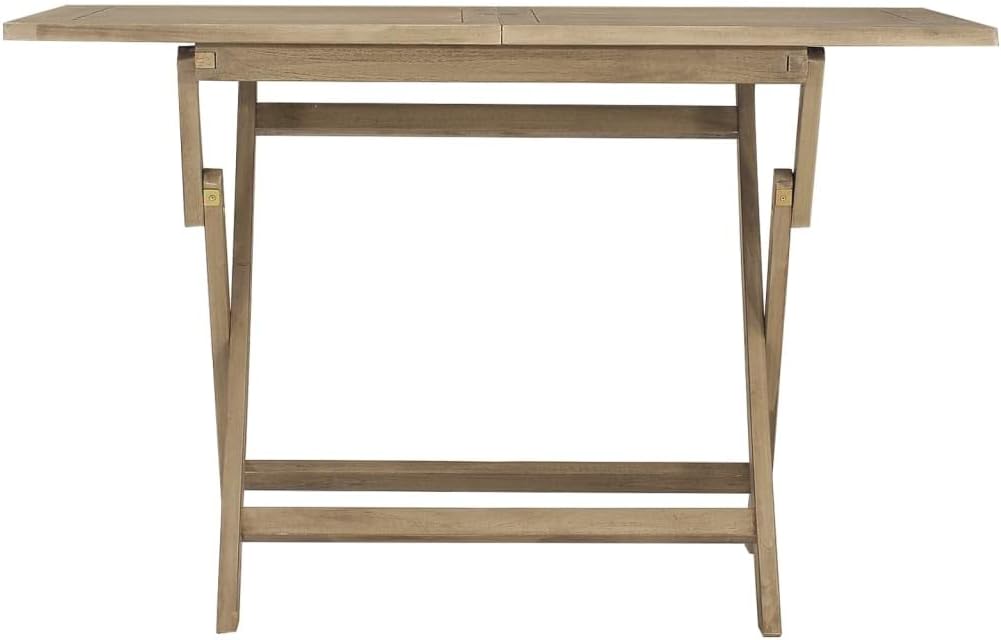Folding Patio Table,Coffee Tables,Tea Tables,Camping Tables,Party Tables,Portable,Display Tables,Console Tables,Snack Tables,for Balcony,Terrace,Dining Room, Gray 47.2"x27.6"x29.5" Solid Wood Teak
