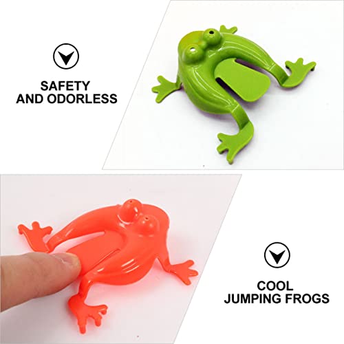 TOYANDONA 24 Pcs Sapos de Plástico a Granel Brinquedo de Salto de Sapo Pressionando O Dedo Engraçado