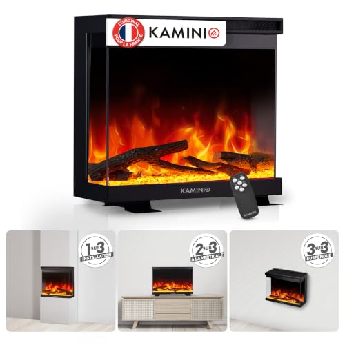 KAMINIO® Lea Pro 24 Cheminée électrique chauffante à Effet Flamme