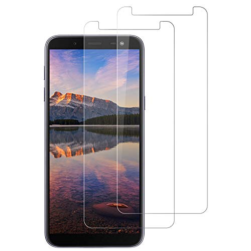 DOSNTO Protector de Pantalla para Samsung Galaxy J6 2018, [2 Pack] 9H Dureza Cristal Templado para Galaxy J6 2018, Anti-Huella, Resistente a Arañazos y Golpes,3D-Touch,Sin Burbujas,Fácil de Instalar