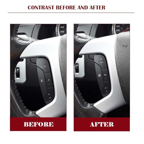 Image of Steering Wheel Dash Button Repair Stickers Decals Compatible with Chevrolet Silverado GM GMC Yukon Acadia Sierra Tahoe Suburban 2006-2014 Interior Car Accessories