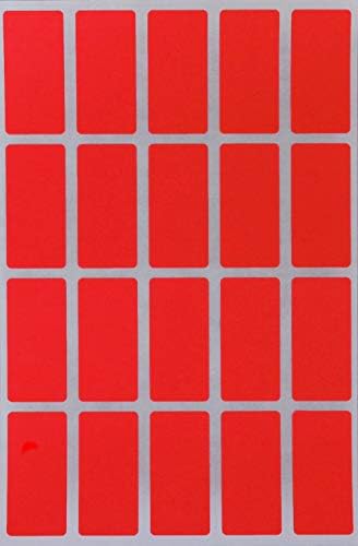 Royal Green Color Coding Rectangular Labels 4 cm x 2 cm. Rectangular Stickers in Red, Green, Yellow, Pink, Purple, Orange, Brown, Blue (40mm X 19mm) 160 Pack