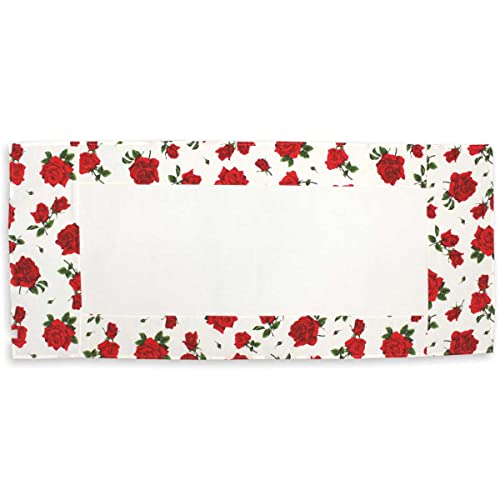 Camino de bordar de punto de cruz, Vis a vis para bordar punto de cruz, mantel individual para bordar punto de cruz, tela aida grande, estampado rosa Cover