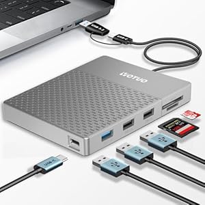 Estación de acoplamiento de almacenamiento externo de disco duro, USB-C Hub + HDD 7 en 1, USB 3.0, tarjeta SD/TF, HDD para Windows, Mac, Android, TV, teléfono, laptop, computadora de escritorio
