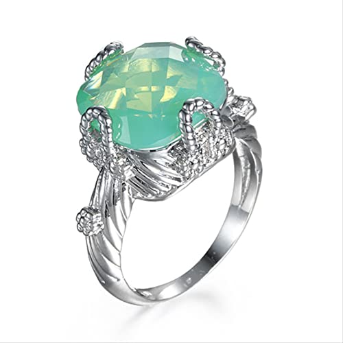 Bague verte en zircone cubique pour femme, l'accessoire délicat idéal pour illuminer vos tenues