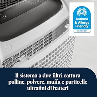 De'Longhi Tasciugo AriaDry Multi - Deumidificatore Casa Portatile, Assorbi Umidità 25L/Giorno, Asciugabiancheria, Antimuffa, Bassa Rumorosità, Timer, Bianco (DDSX225)