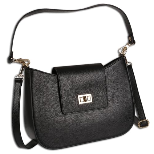 Sac à bandoulière noir M 28 x 20 cm sacoche homme femme OTT189SS1