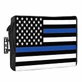 4th of July Outdoor TV Cover 32 Inch Blue Line USA Flag TV Enclosure Independence Day American Police Law...