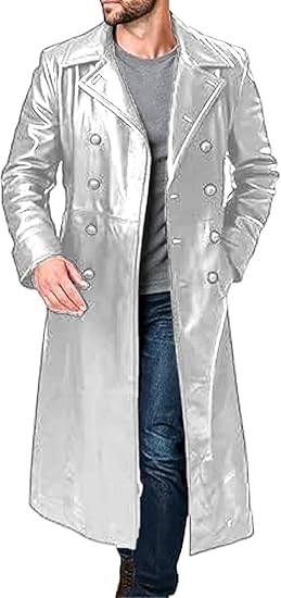Chaqueta Hombre Faux Leather Largo Otoño Invierno miniatura 5