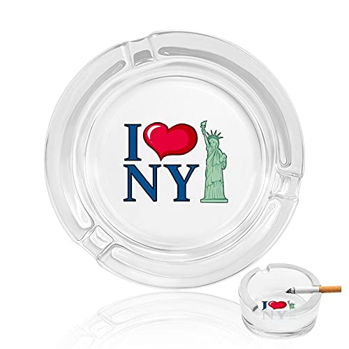 Posacenere in vetro con stampa I Love New York City, posacenere per sigari, sigarette, posacenere per fumare, per casa e ufficio