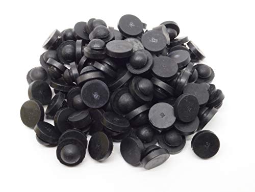 black sbr rubber push in ridged bumper - foot - bumper diameter - 91634 bumper height - 1834 fits hole size - 93234