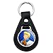 Black Leather Scooby-Doo Fred Character Keychain