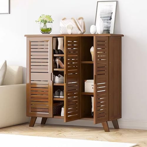 Mueble Zapatero de Bambú,Madera Armario de Zapatos de Varios Piso...