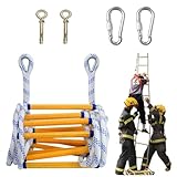 Escalera de emergencia de 2 pisos, escalera de seguridad portátil para el hogar, compacta y ligera para escalada en roca y seguridad en el trabajo
