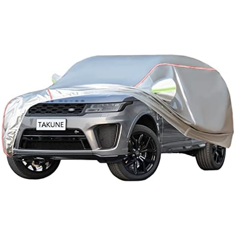 TAKUNE Car Cover For Range Rover Sport SUV Range Rover Sport HST SVR LRV6 SDV6 TDV6 SDV6 V8 (2005-2022), Waterproof Sun Protection Outdoor Thicker 210D Oxford Fabric Car Covers (Color : Silver) Cover