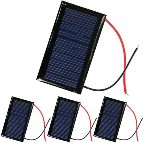 RUNCCI-YUN 4pcs 5V 30MA 53X30mm Polycrystalline Micro Mini Solar Panel ...