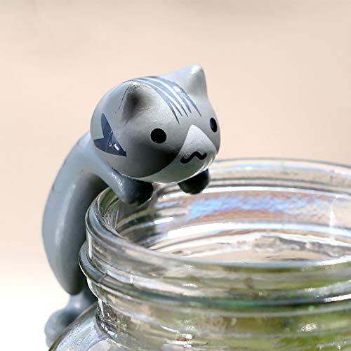 Maomia Miniature Lucky Cat Diy Figurines, Pack Of 6 Mini Fairy Garden Hanging Cat Figure Micro Landscape Home Garden Decor Plant Pots Bonsai Craft Decor Cake Topper #TOP2