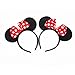 DreamHigh Mouse Ear and Red Bow Headband for Girls Birthday Costume Party (Set of 12)
