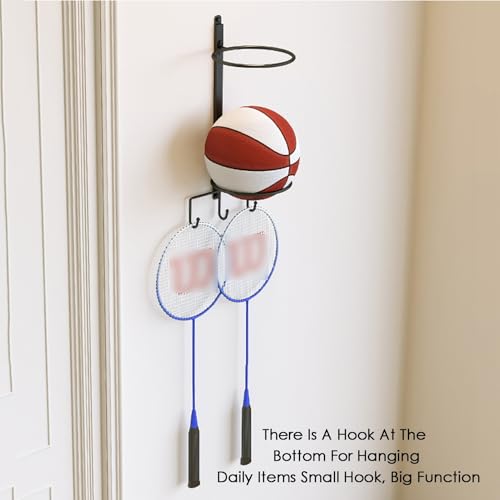 Support mural pour raquettes de tennis amovible rangement doré - 7