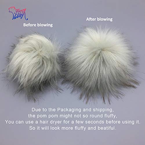 Furryvalley Pompon in Finta Pelliccia DIY 16cm 6