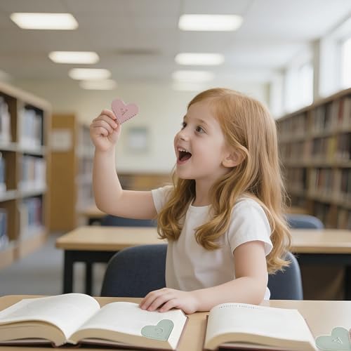 Marque-pages à clip en cœur, lot de 26 idées cadeaux pour les lecteurs