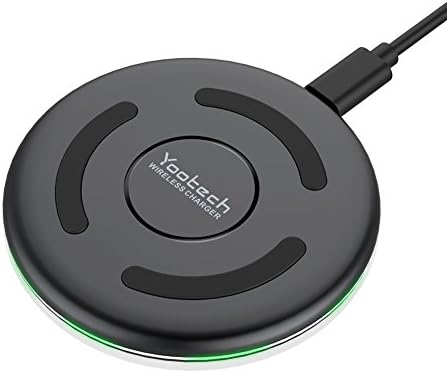 Yootech Wireless Charger Qi-Certified 10W Compatible with iPhone 11/11 Pro/11 Pro Max/Xs MAX/XR/XS/X/8/8 Plus, Galaxy Note 10/Note 10 Plus/S10/S10 Plus/S10E,5W All Qi-Enabled Phones(No AC Adapter)