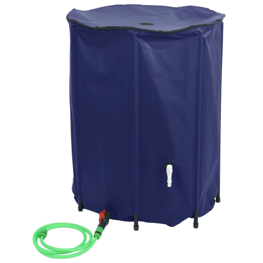 LAPOOH Serbatoio Acqua con Rubinetto Pieghevole 500 L in PVC,Bidone per la Raccolta dell'Acqua Piovana,Serbatoio Cisterna Raccolta Acqua-155996