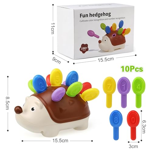 Image of Kidology Hedgehog Peg Board Game Puzzle for Kids Age 18+ Months | Educational and Learning Toys for Toddlers | Preschool, Fine Motor and Sensory Play Games | Ideal for Gifting