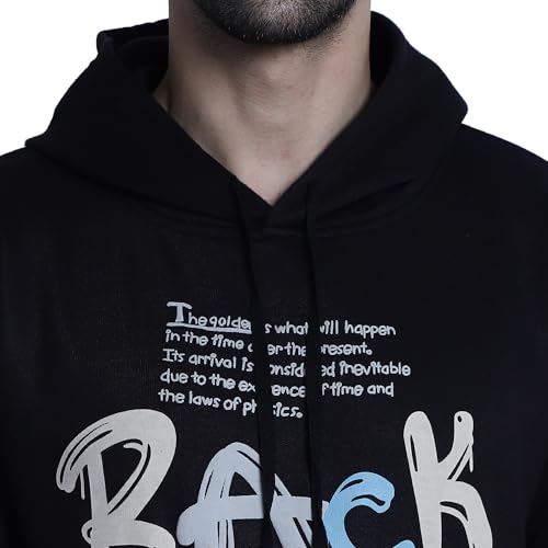 Image of Mack Jonney Printed Hooded Cotton Fleece Hoodie for Men-MACK32358