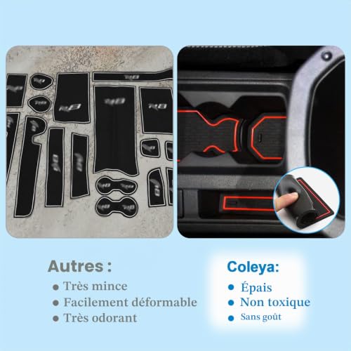 Tapis en caoutchouc de porte-gobelet T-ROC protégeant des rayures - 4