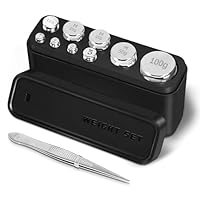 GRAM PRES Kalibrierungsgewichte 210g, 9 PCS Edelstahl Skala Kalibrierungsgewicht Kit, 1g 2g 5g 10g 20g 50g 100g Kalibrierungsgewicht mit Aufbewahrungsbox, Pinzette für digitale Skala