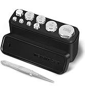 GRAM PRES Calibration Weights 210g, 9 PCS Stainless Steel Scale Calibration Weight Kit, 1g 2g 5g ...