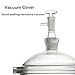 CAOJS Glass Vacuum Desiccator, Glass Vacuum Dryer with Porcelain Plate, Thickened Wall/High Transparency, for Laboratory Research, Suitable for Pharmaceutical, Chemical and Food Industries