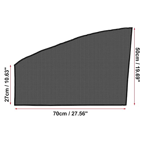 X Autohaux 2Pcs Magnetic Car Front Window Sun Shade For Side Windows Automotive Curtain Keep Privacy Sun Protection For Car Trucks Black #TOP4