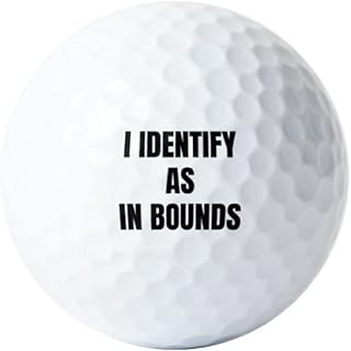 I Identify As in Bounds v2 Black 3-Pack Printed Golf Balls