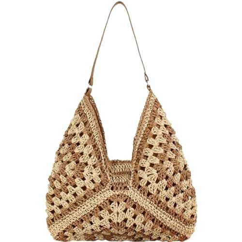 YingStar Bolso Bandolera Mujer Grande Bolso Rafia...