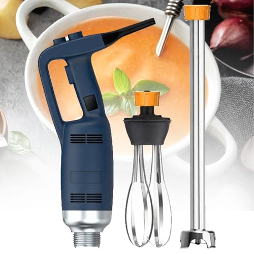 GLWABOMARS Batidora de Mano Comercial Liviana con Eje Fijo y Sellado, Cuchillas de Acero, Control de Velocidad Continuo, Calidad Profesional para Catering, para batir Crema y moler Ingredientes.