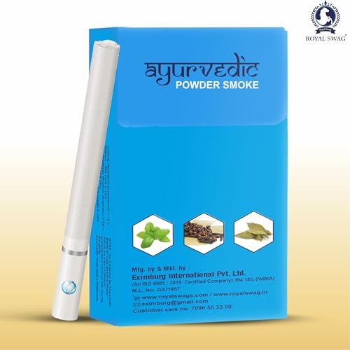Image of ROYAL SWAG Ayurvedic & Herbal Cigarette, Combo Pack of Mint and Frutta Flavour Smoke (20 Stick Each) Nicotine Free & Tobacco Free Cigarettes - (40 Sticks)
