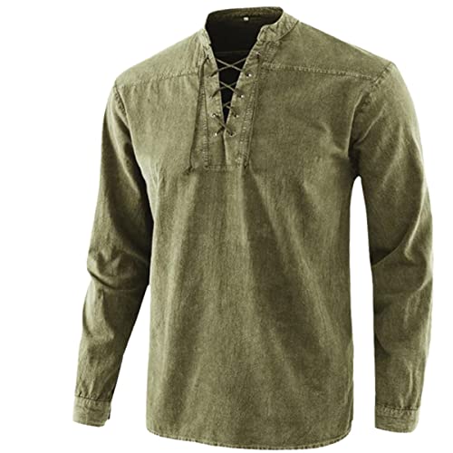T-shirt tendance manches longues homme solide col en V pour l'automne