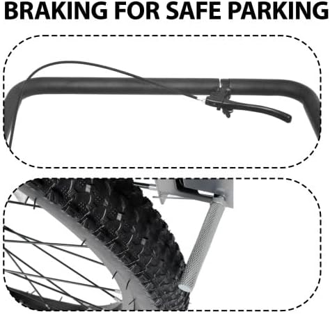 Miniatura 5 de LuckyNote remolque de carga para bicicleta de alta resistencia 3 en 1, marco de acero compatible con bicicleta, capacidad de 110 libras, cochecito